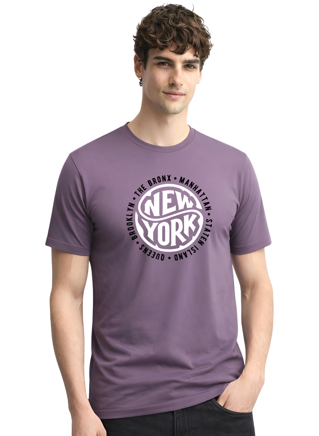 Men Purple Summer Tshirt