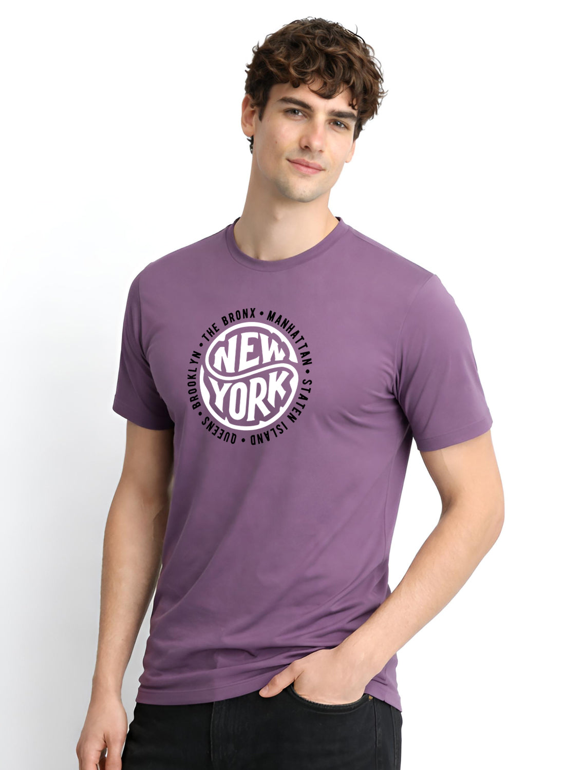 Men Purple Summer Tshirt