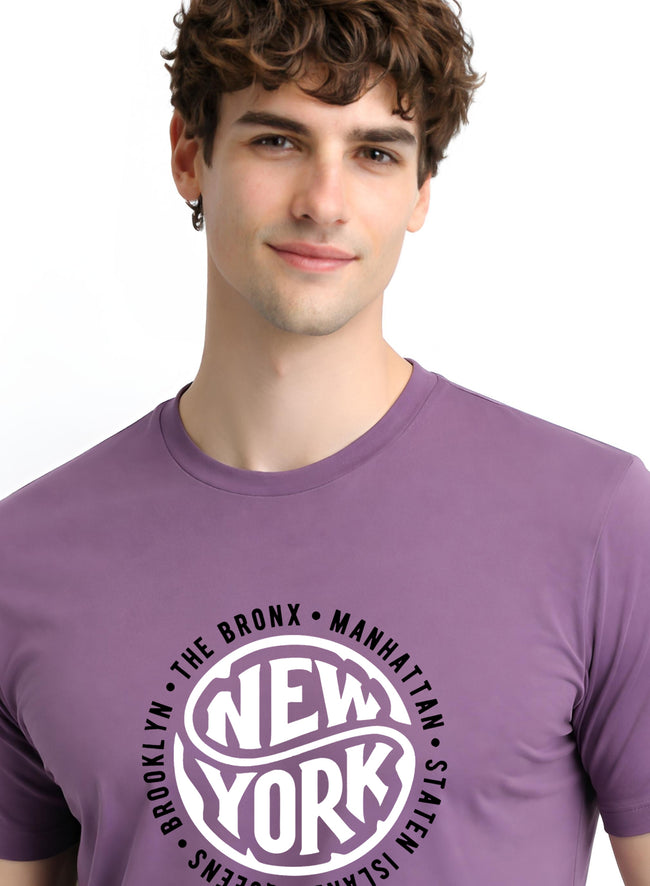 Men Purple Summer Tshirt