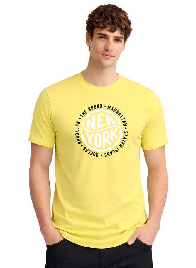 Men Yellow Summer Tshirt