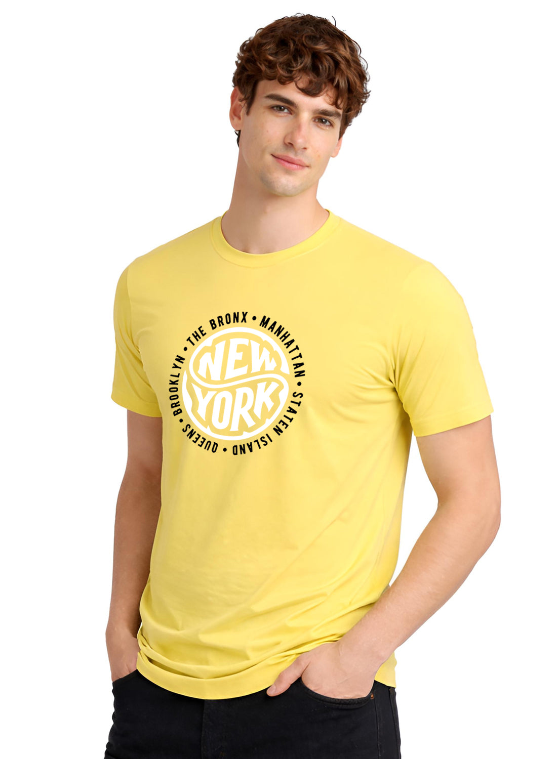 Men Yellow Summer Tshirt