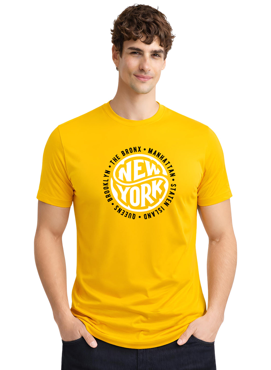 Men Mustard Summer Tshirt