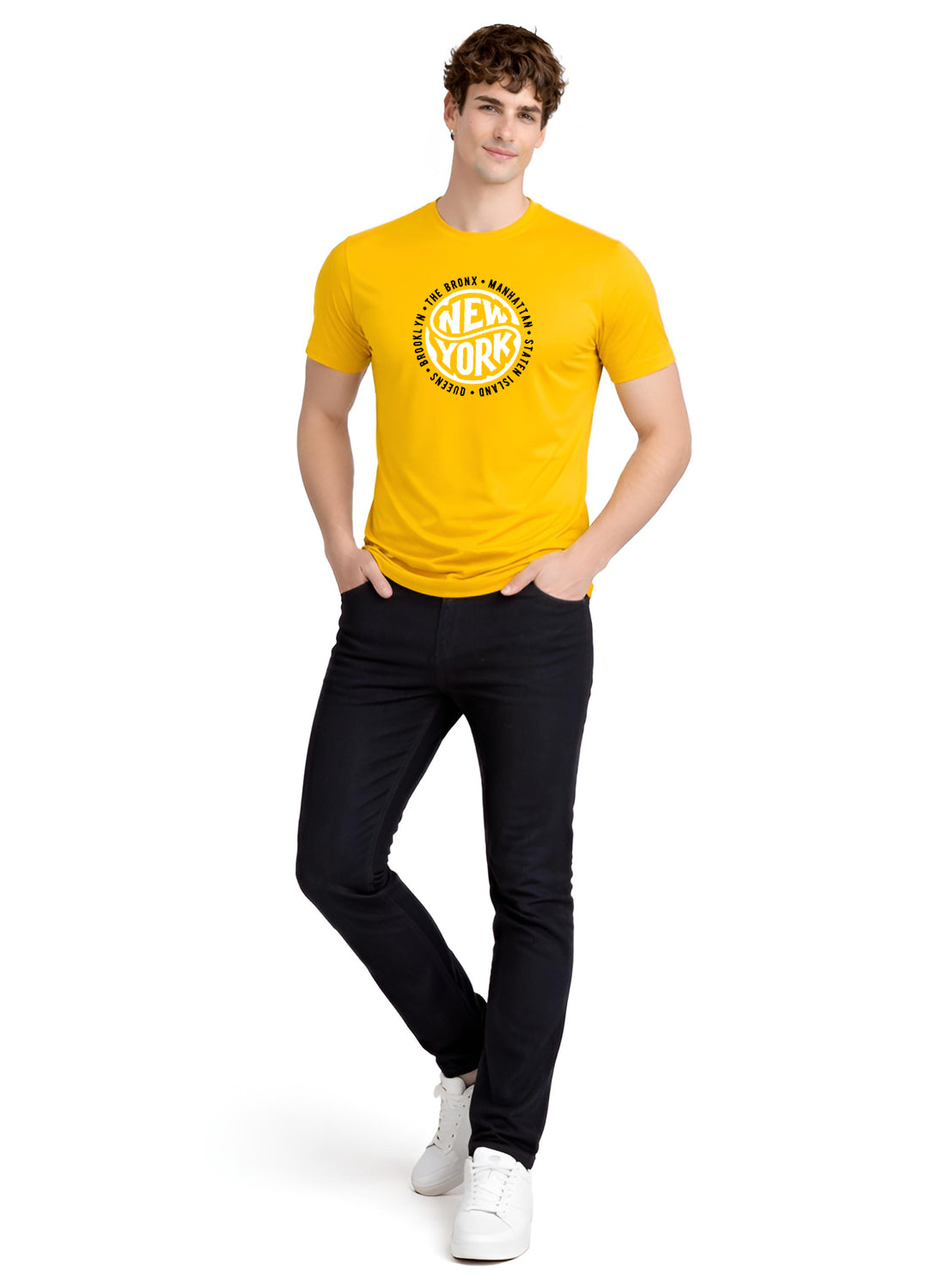 Men Mustard Summer Tshirt