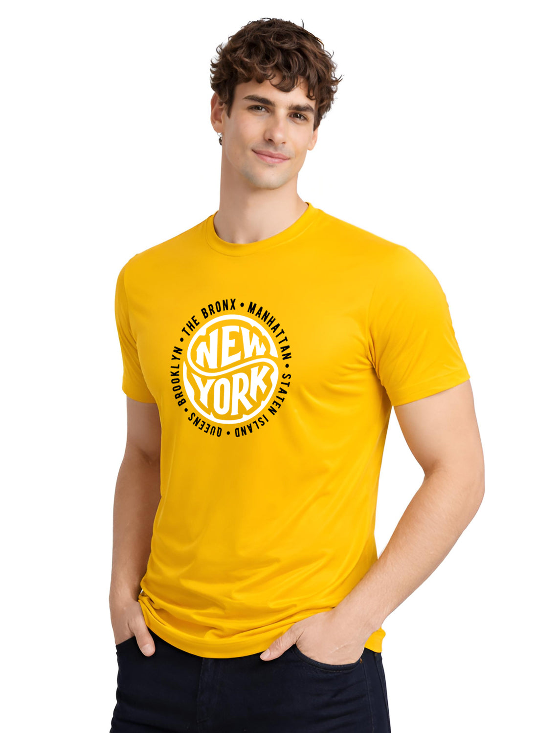 Men Mustard Summer Tshirt