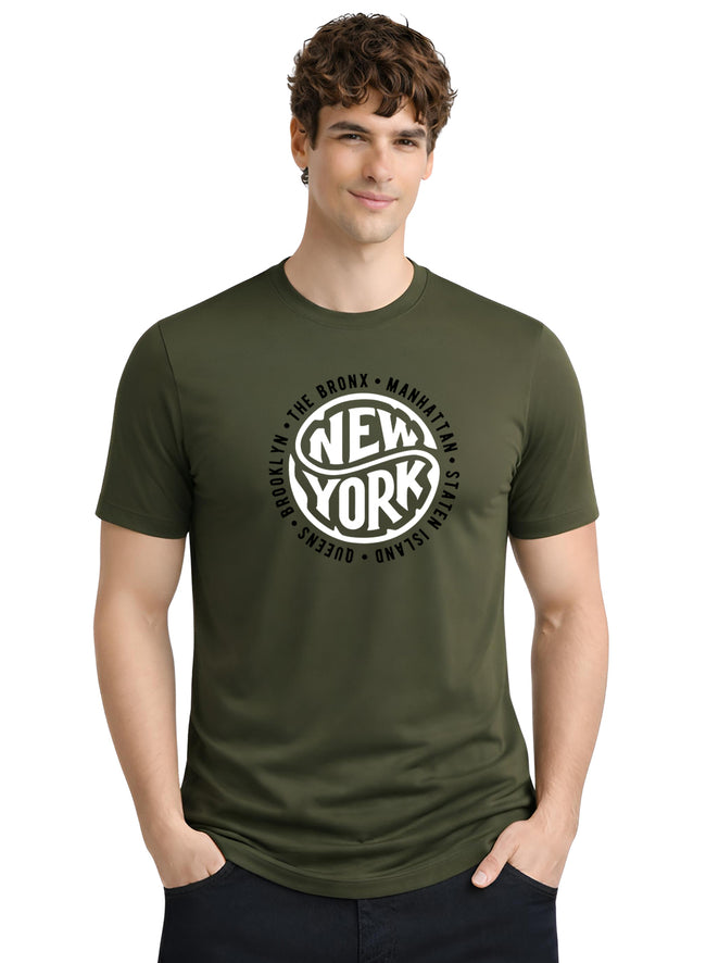 Men Olive Summer Tshirt