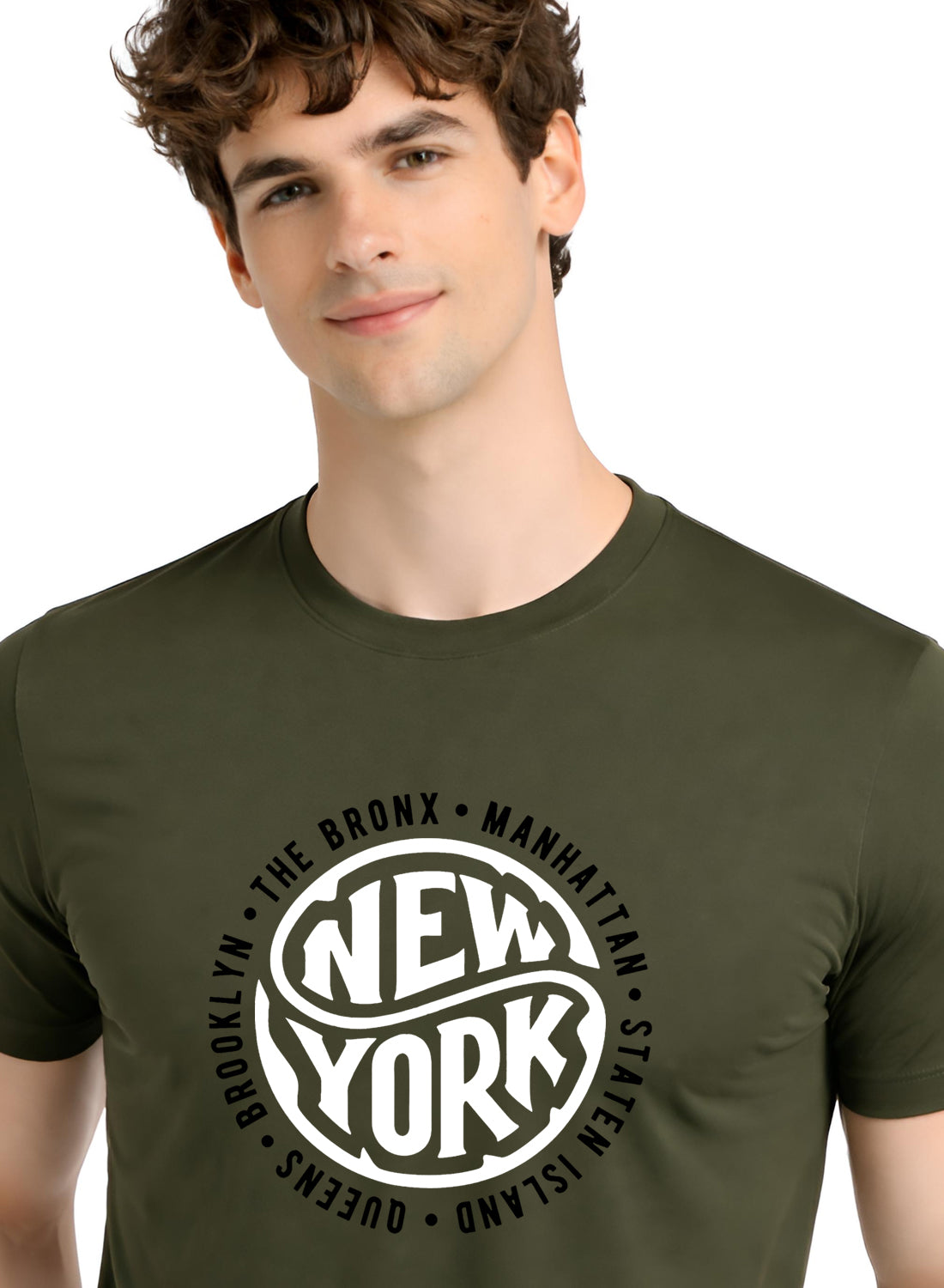 Men Olive Summer Tshirt