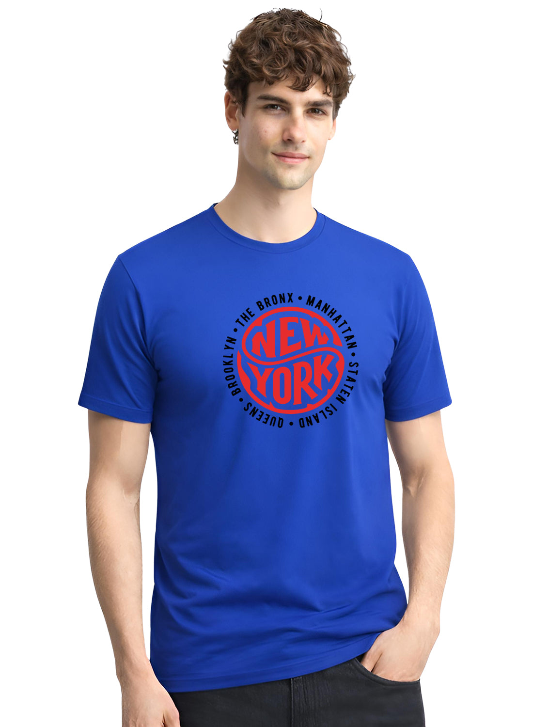 Men Blue Summer Tshirt