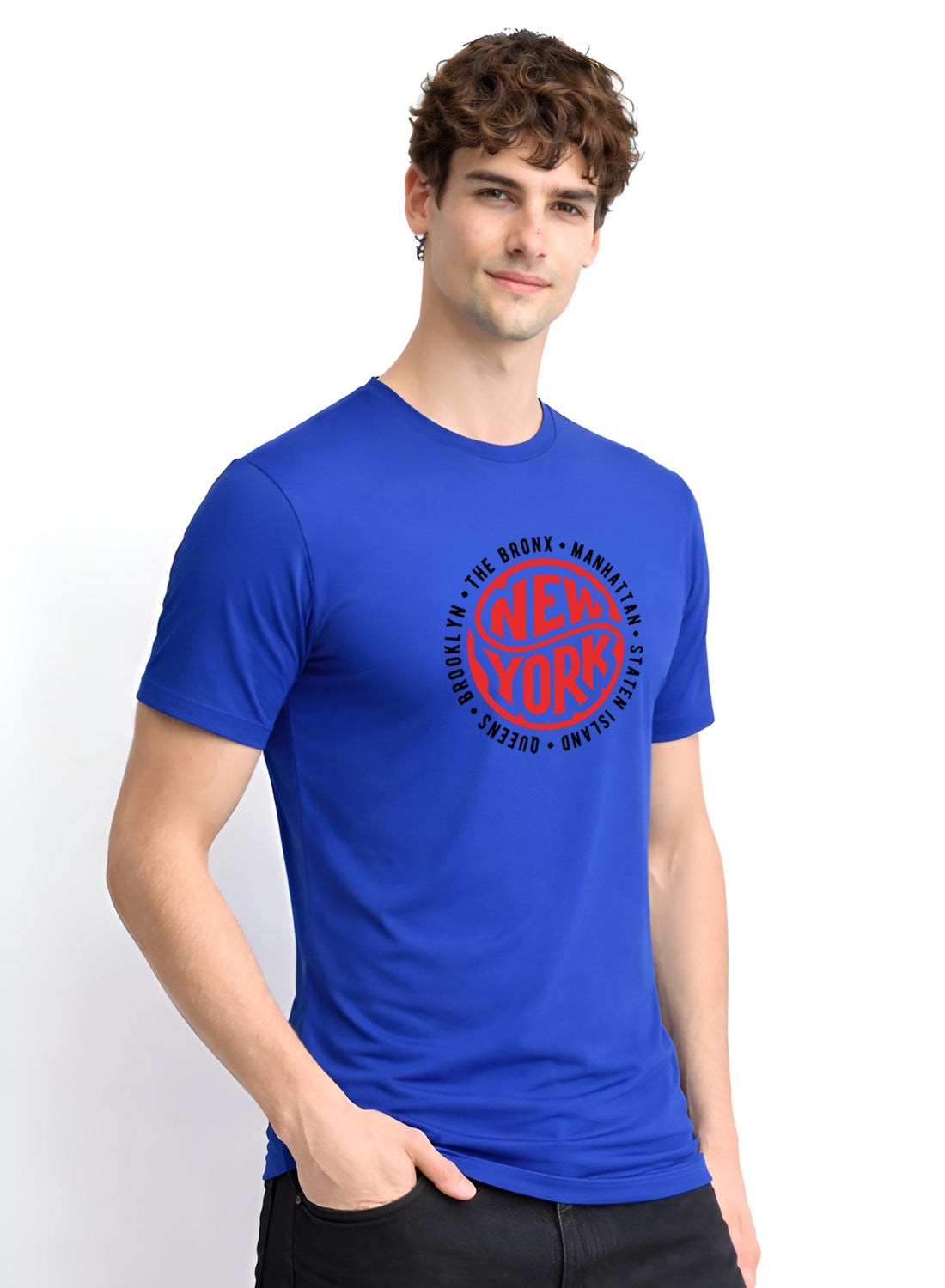 Men Blue Summer Tshirt