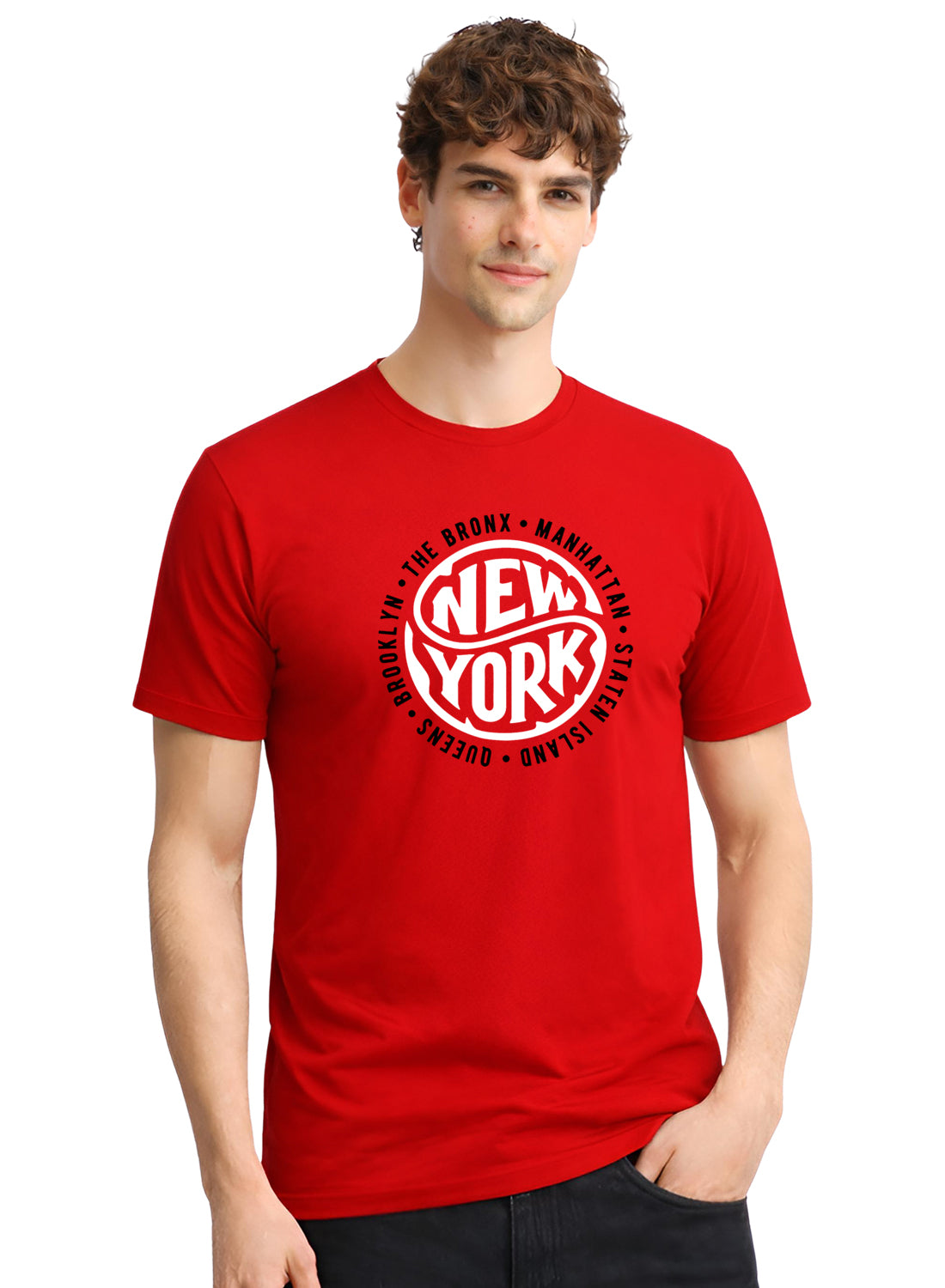 Men Red Summer Tshirt
