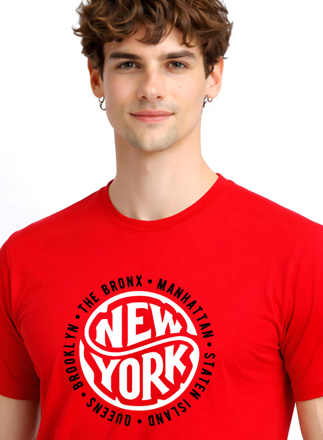 Men Red Summer Tshirt
