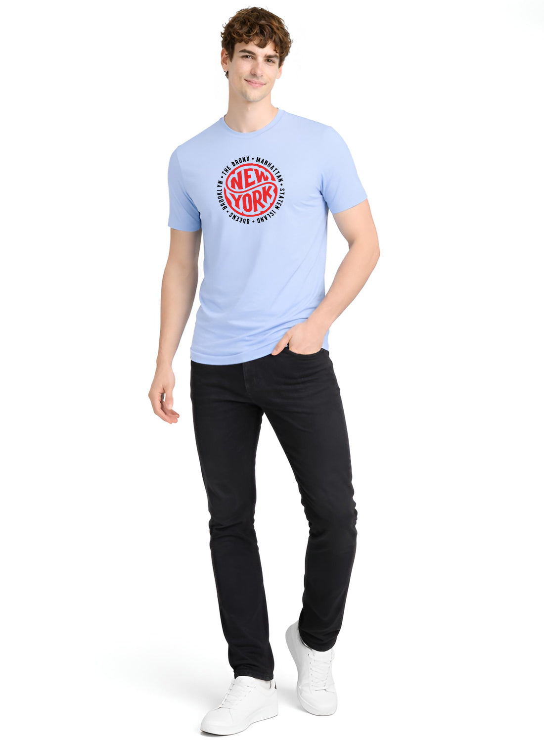 Men Blue Summer Tshirt