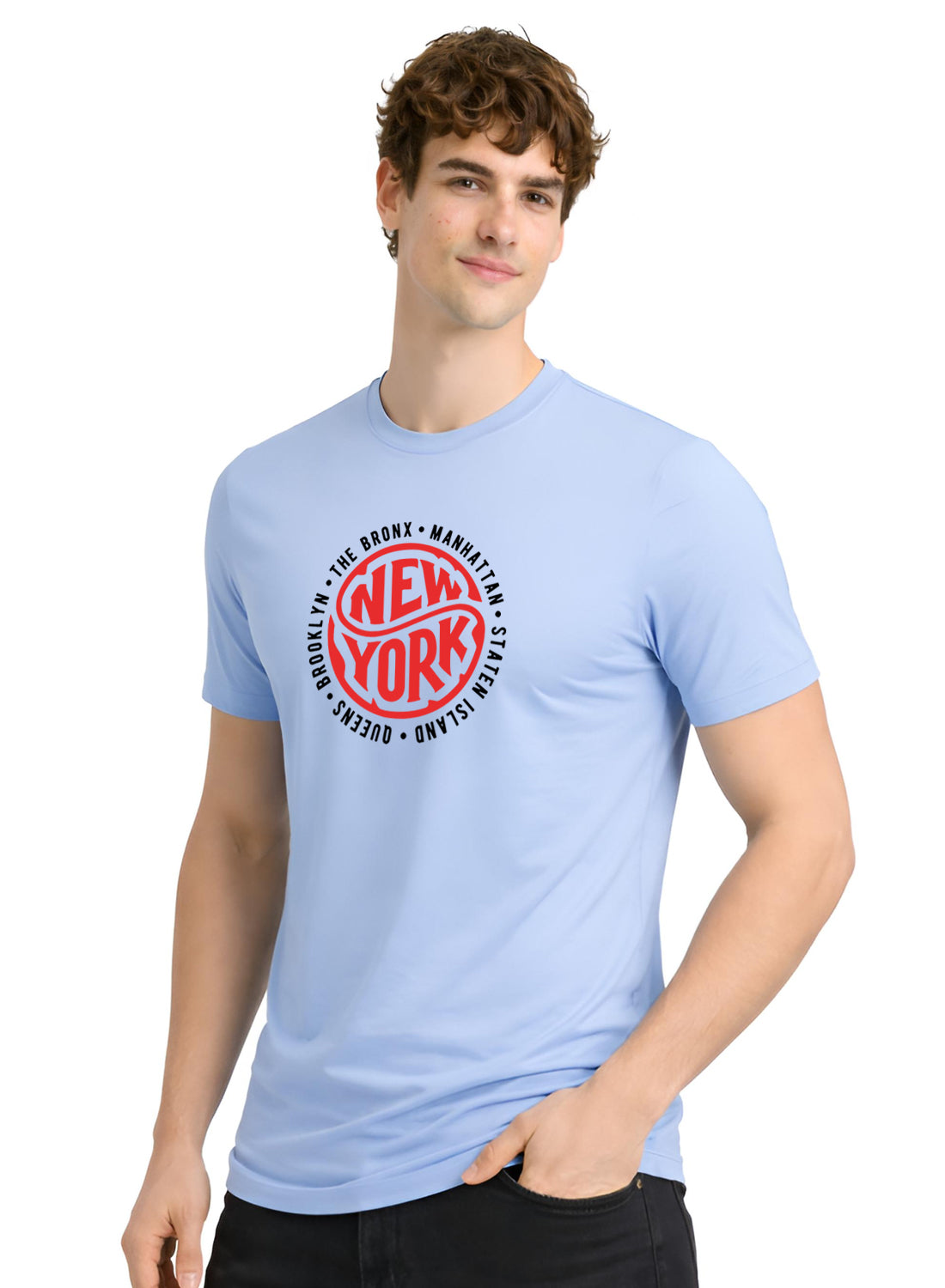 Men Blue Summer Tshirt