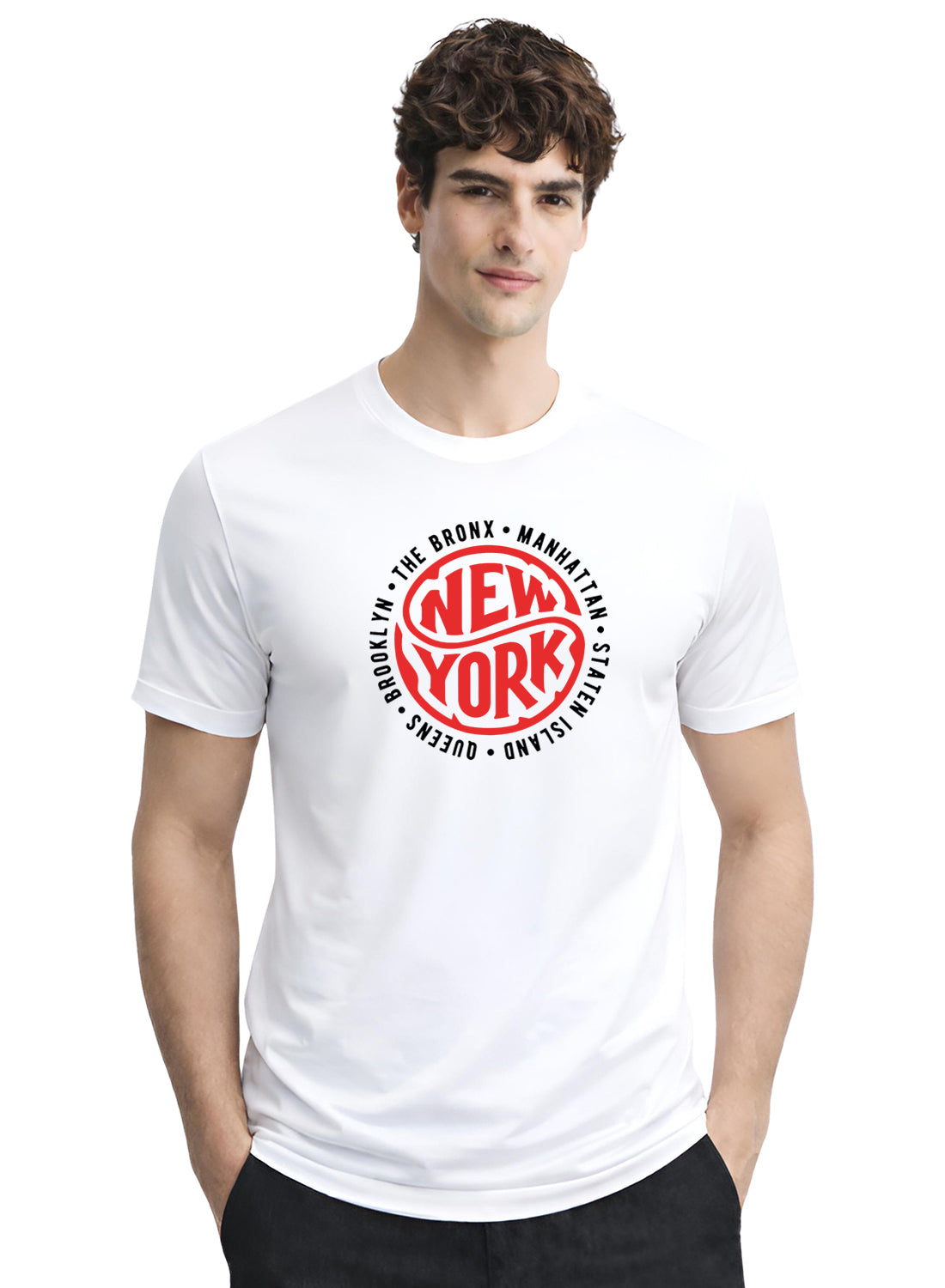 Men White Summer Tshirt