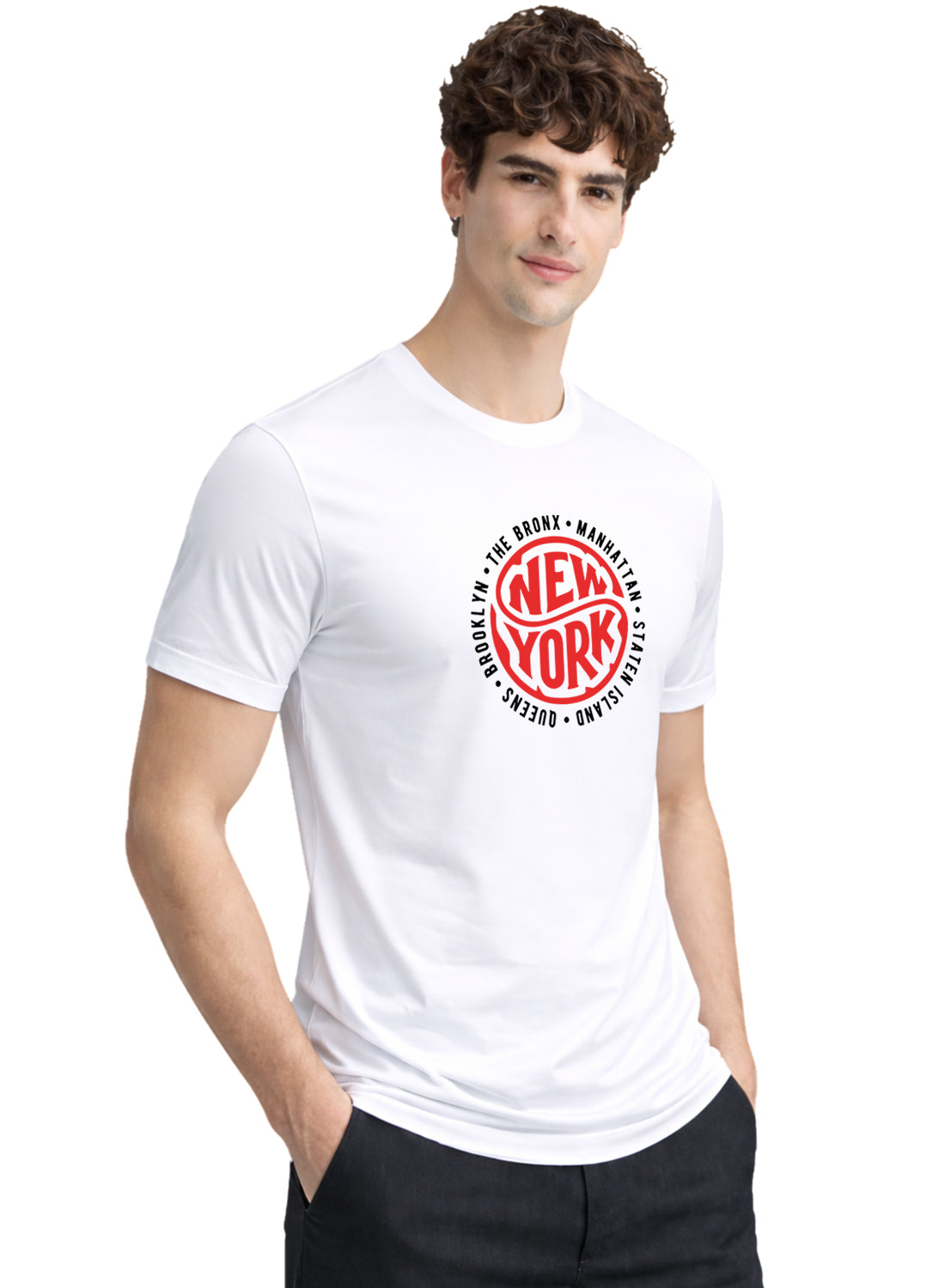 Men White Summer Tshirt