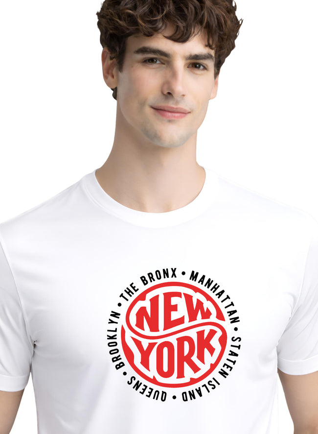 Men White Summer Tshirt