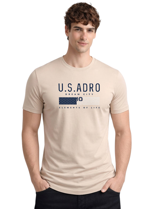 Men Beige Summer Tshirt