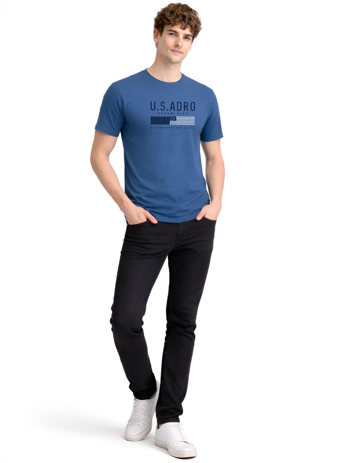 Men Blue Summer Tshirt