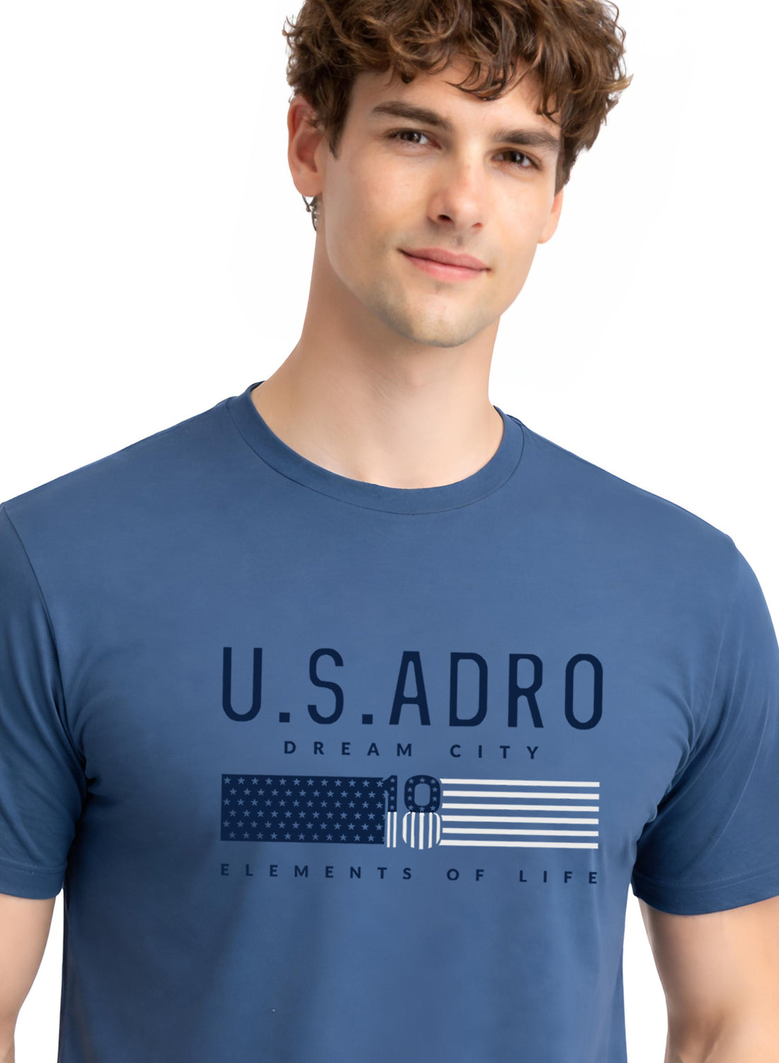 Men Blue Summer Tshirt