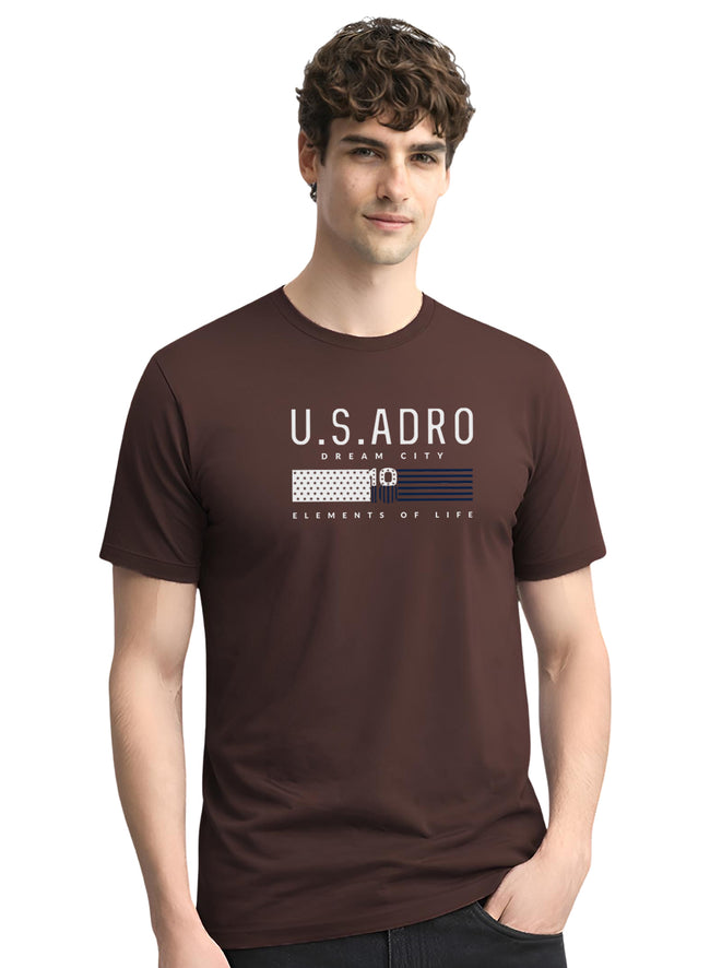 Men Brown Summer Tshirt