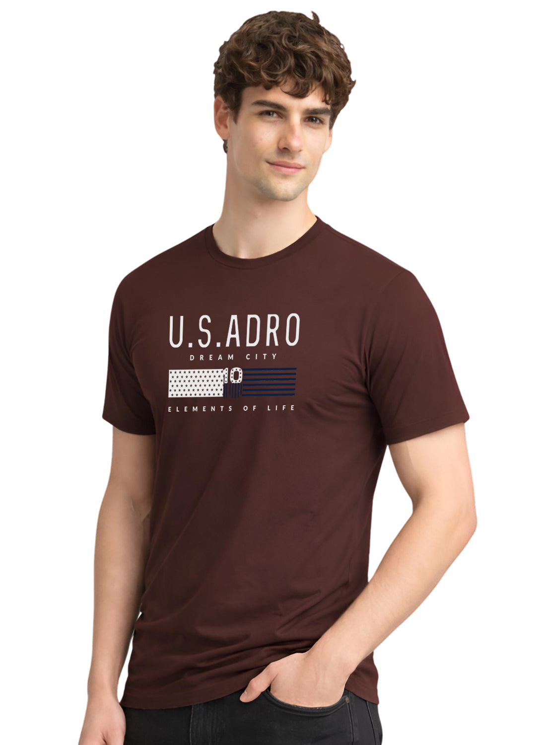 Men Brown Summer Tshirt