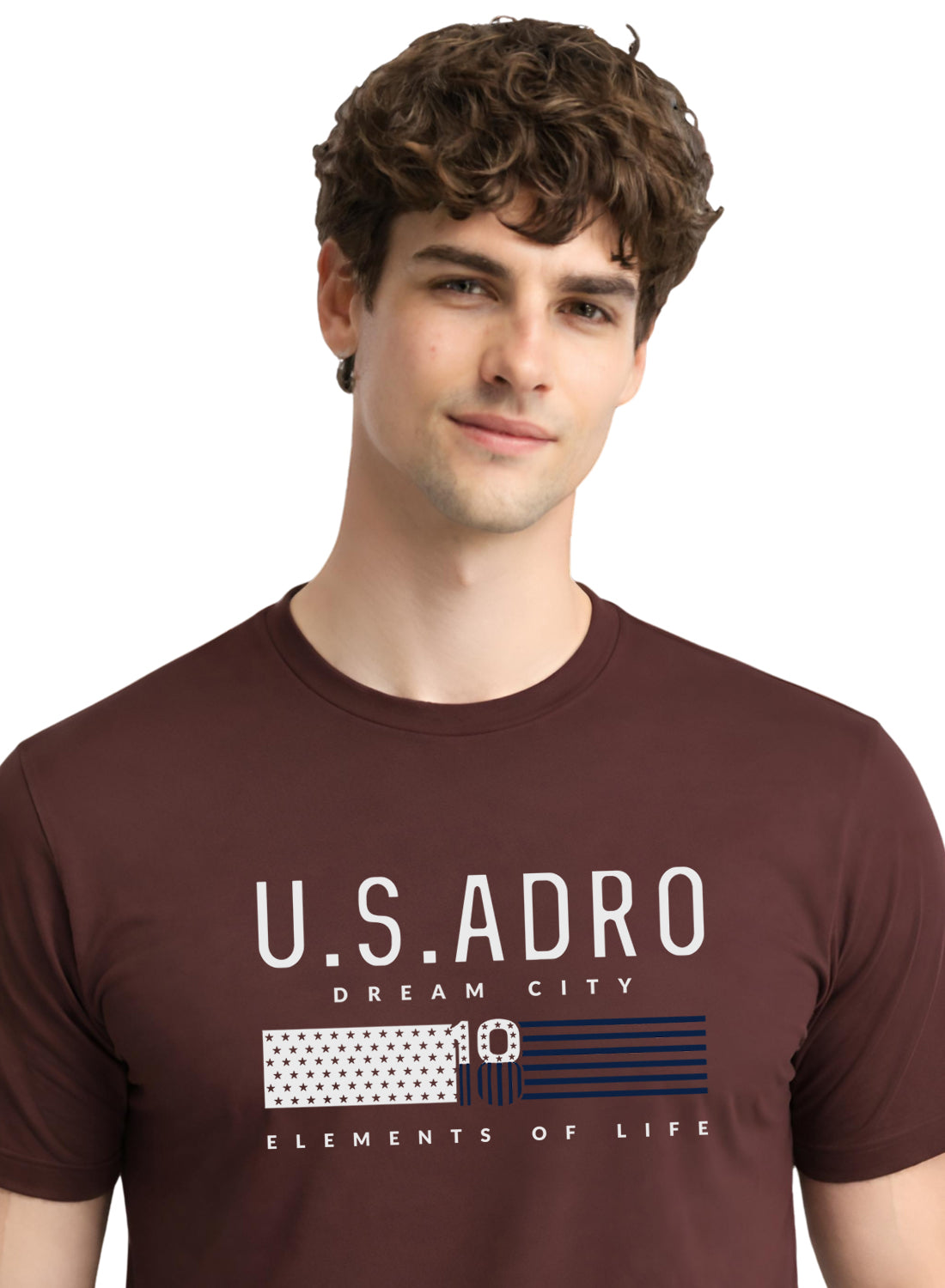 Men Brown Summer Tshirt