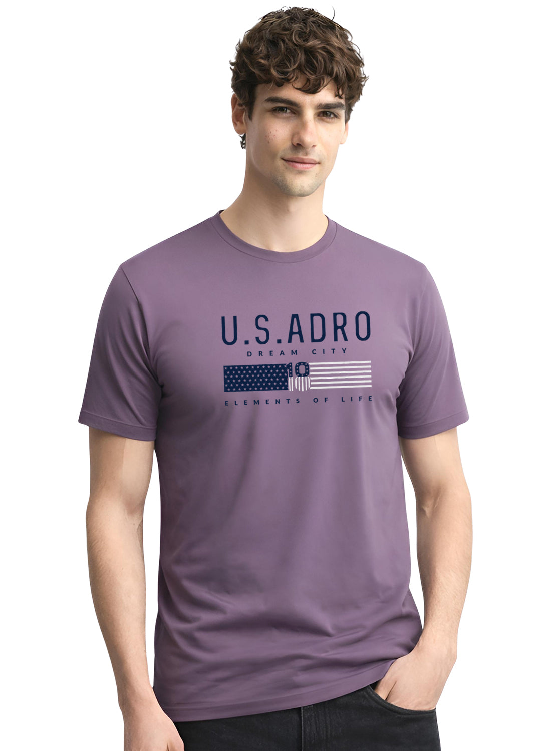 Men Purple Summer Tshirt