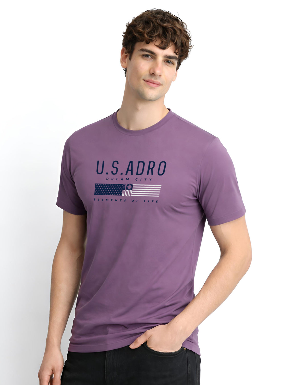 Men Purple Summer Tshirt