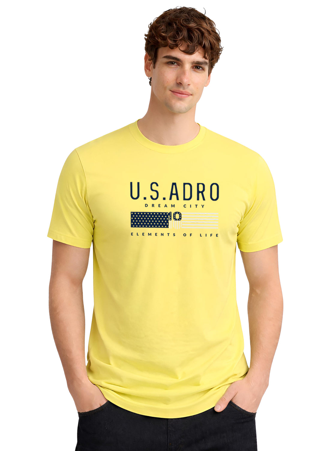 Men Yellow Summer Tshirt