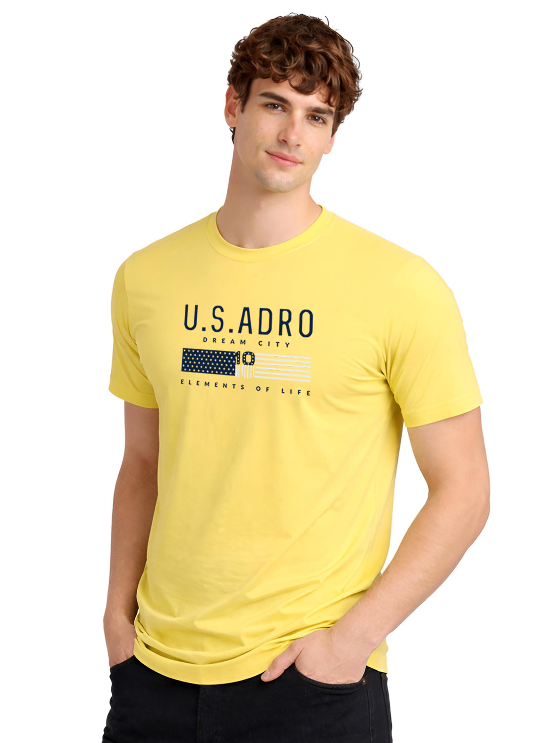 Men Yellow Summer Tshirt