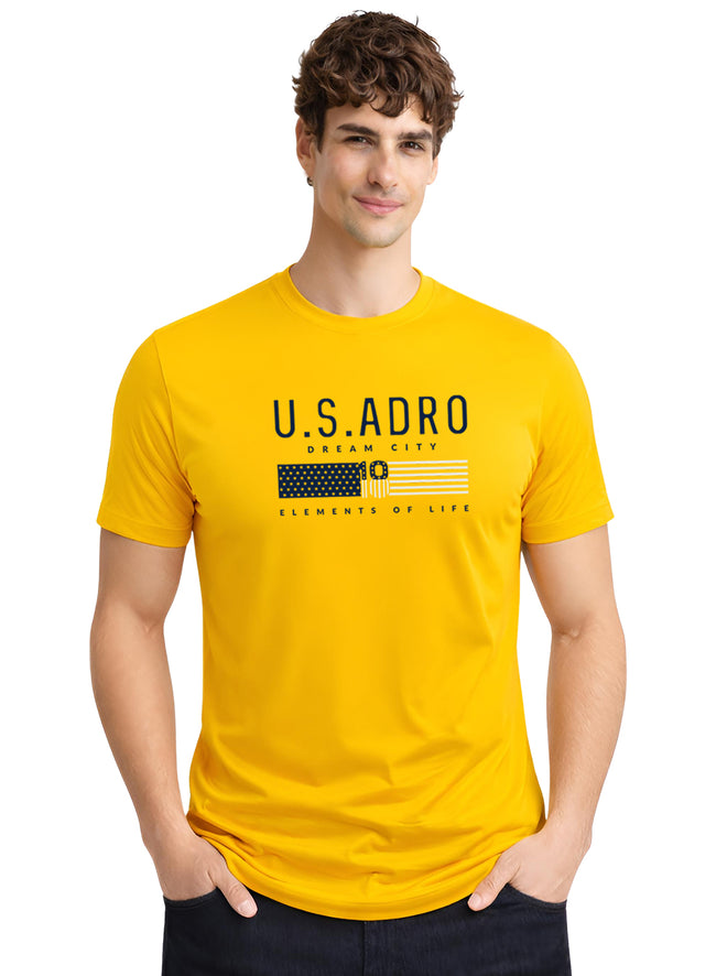 Men Mustard Summer Tshirt