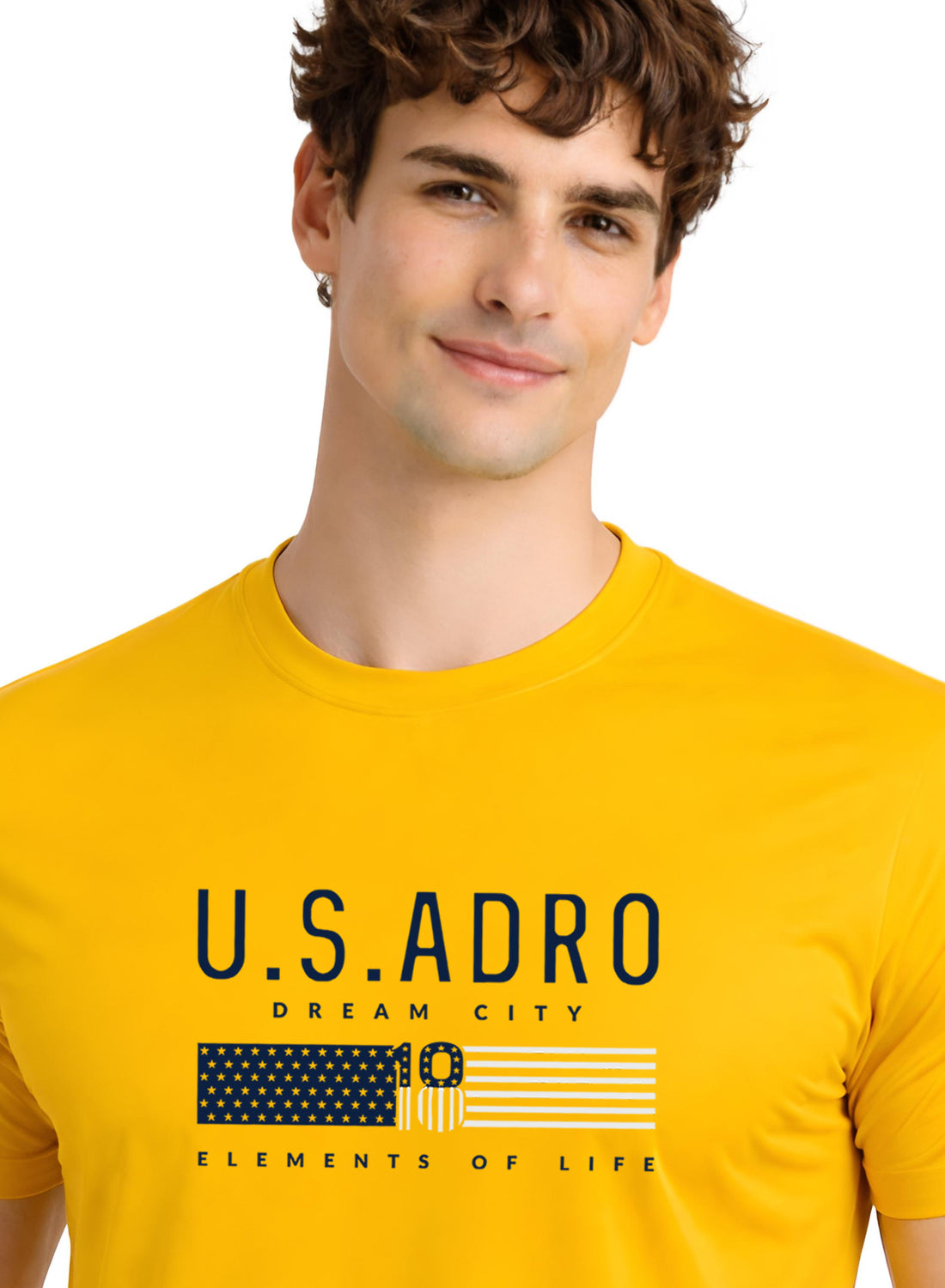 Men Mustard Summer Tshirt