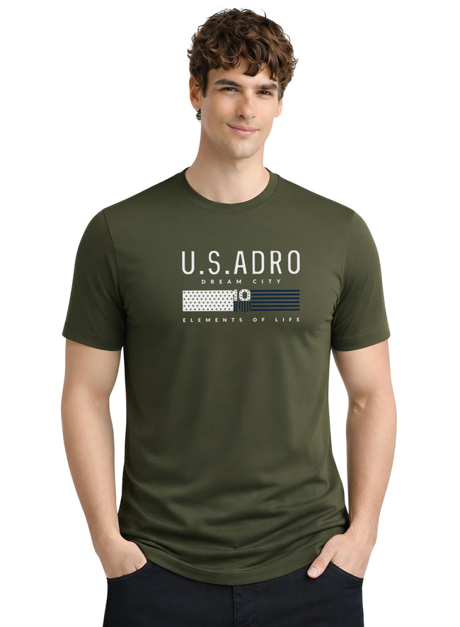 Men Olive Summer Tshirt