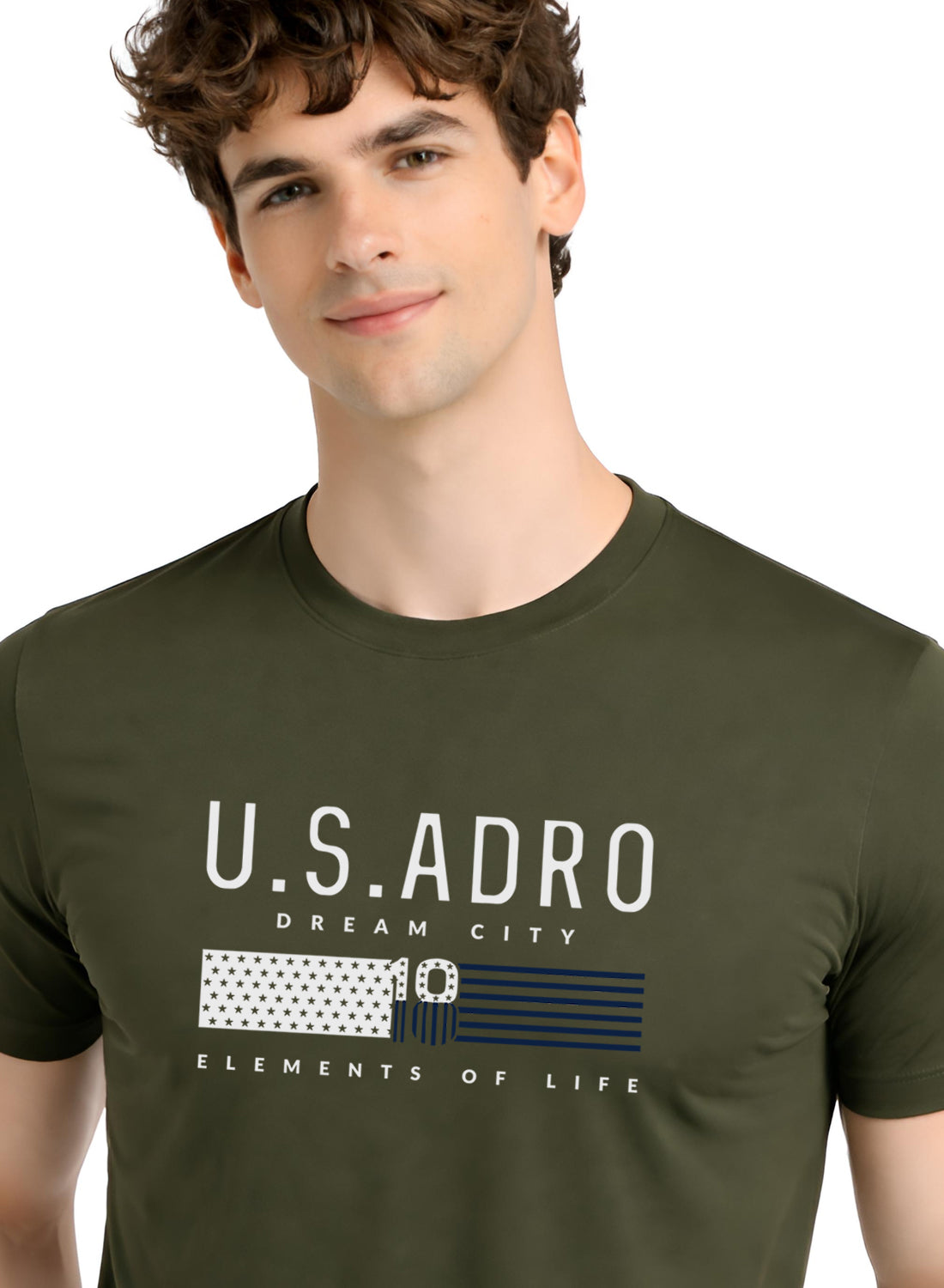 Men Olive Summer Tshirt