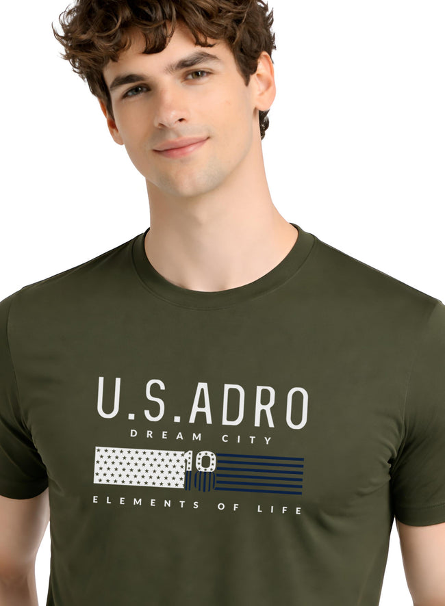 Men Olive Summer Tshirt