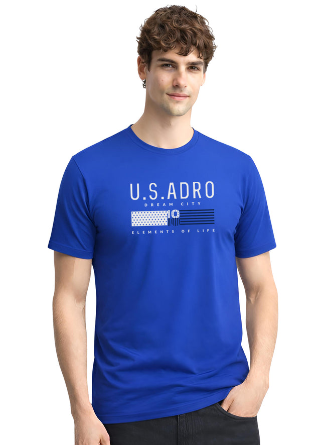 Men Blue Summer Tshirt