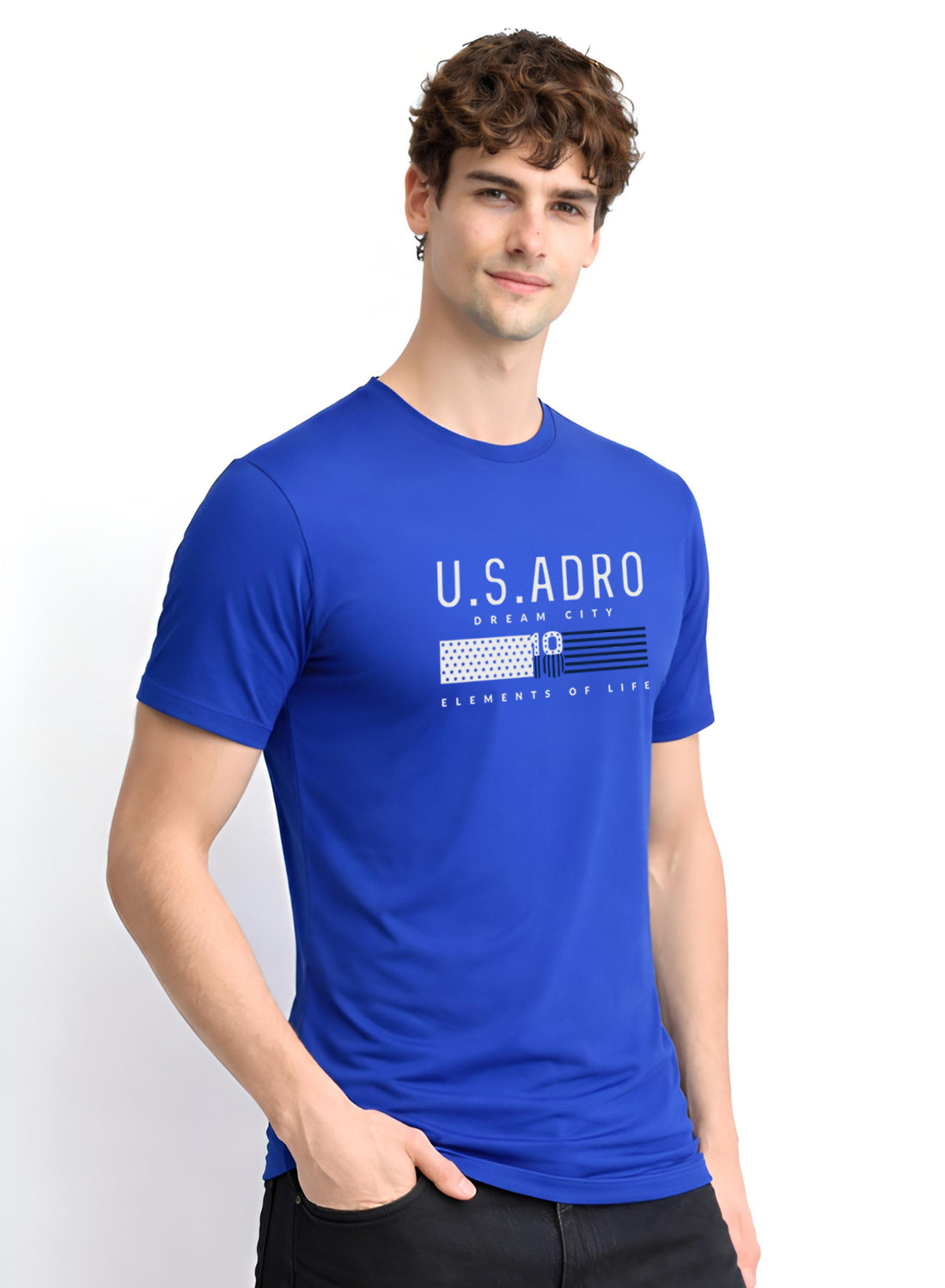 Men Blue Summer Tshirt