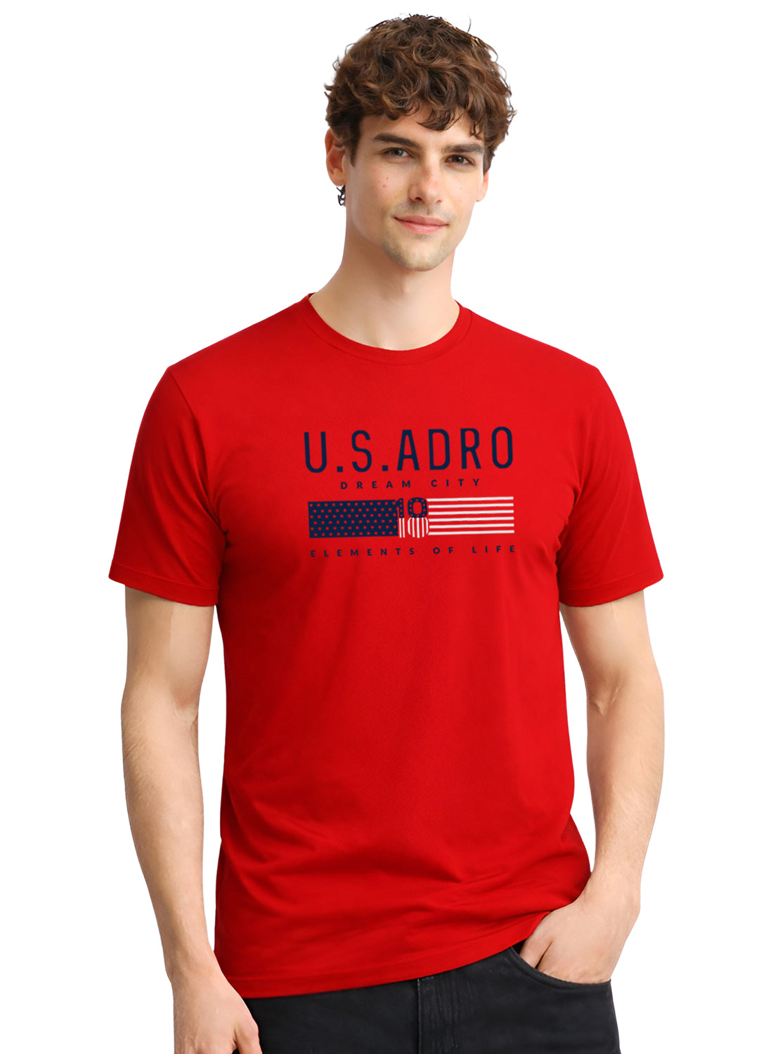 Men Red Summer Tshirt