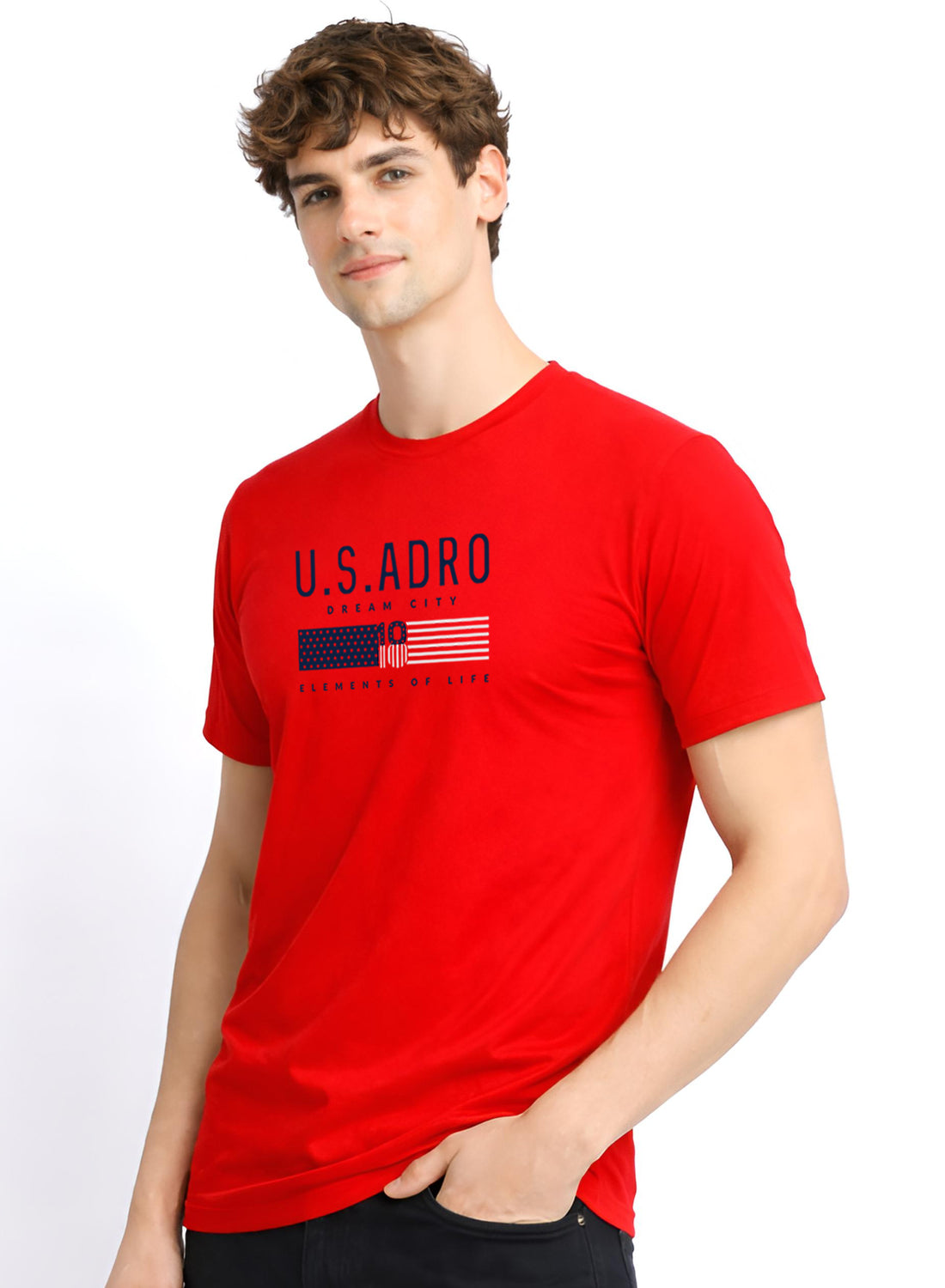 Men Red Summer Tshirt