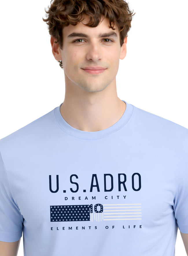Men Blue Summer Tshirt