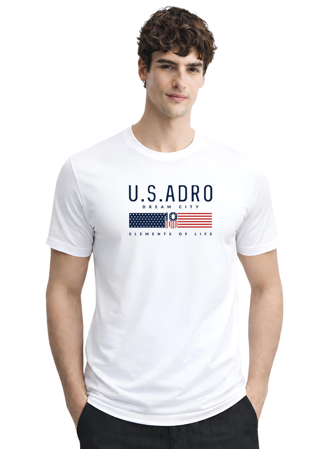 Men White Summer Tshirt