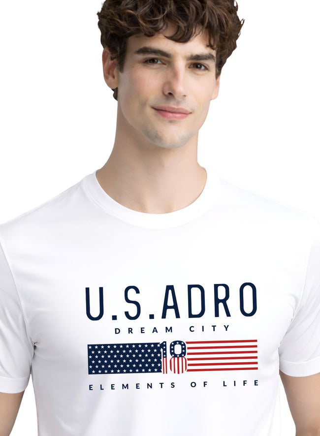 Men White Summer Tshirt