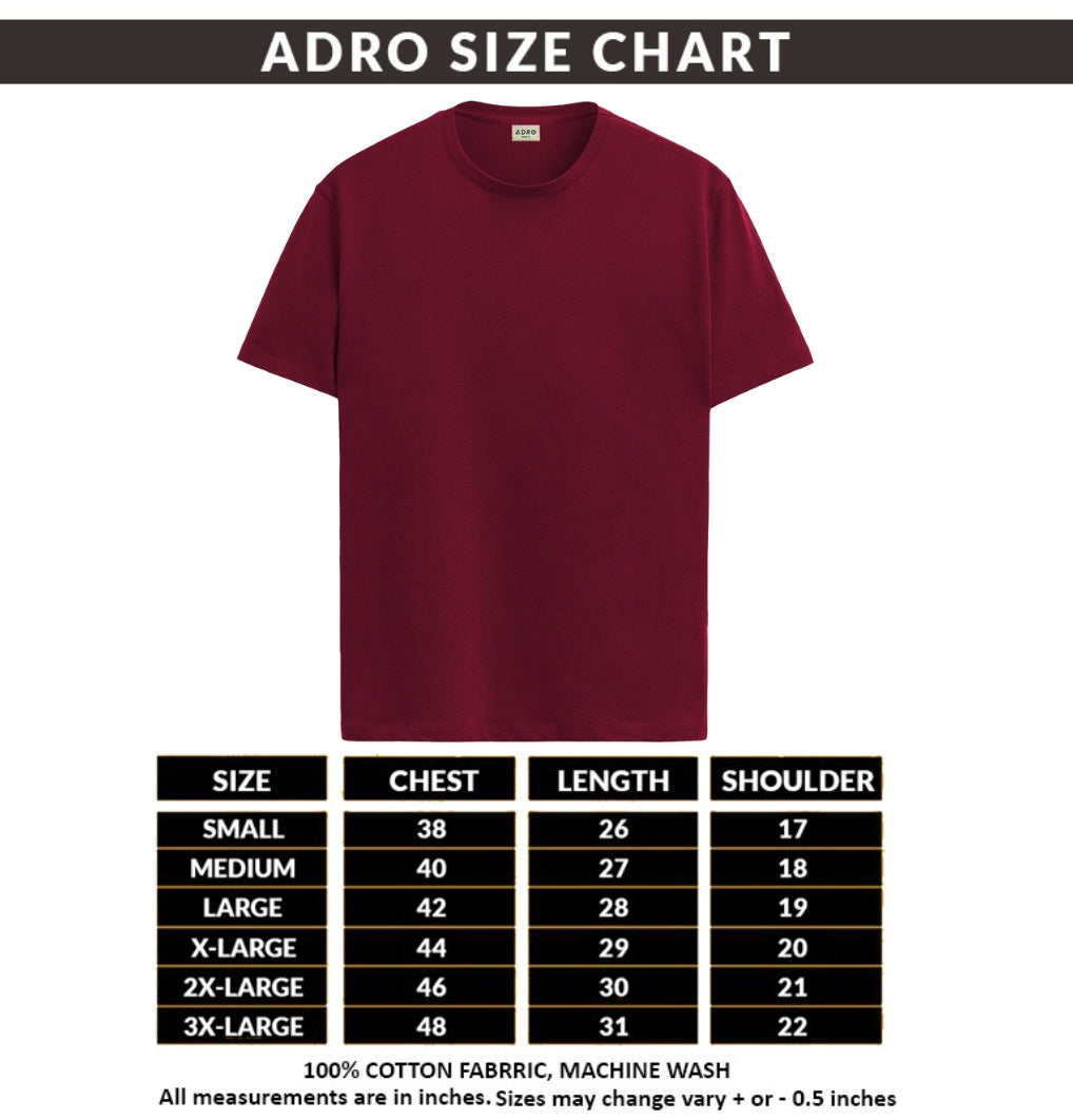 Men Maroon Round Neck T Shirt