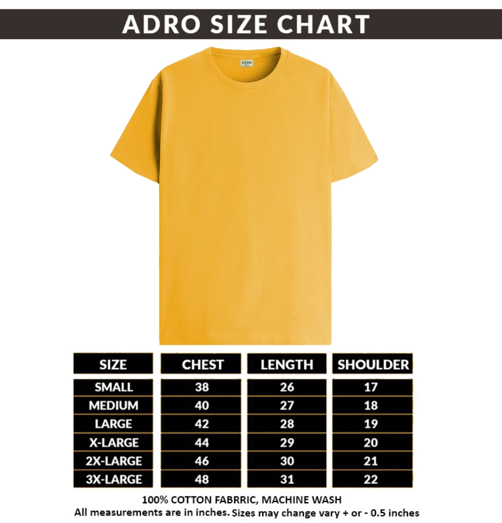Men Mustard Round Neck T Shirt