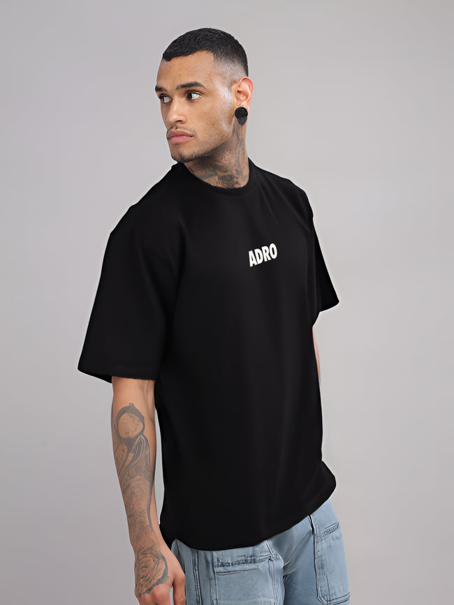 Men Black Oversized T-Shirt
