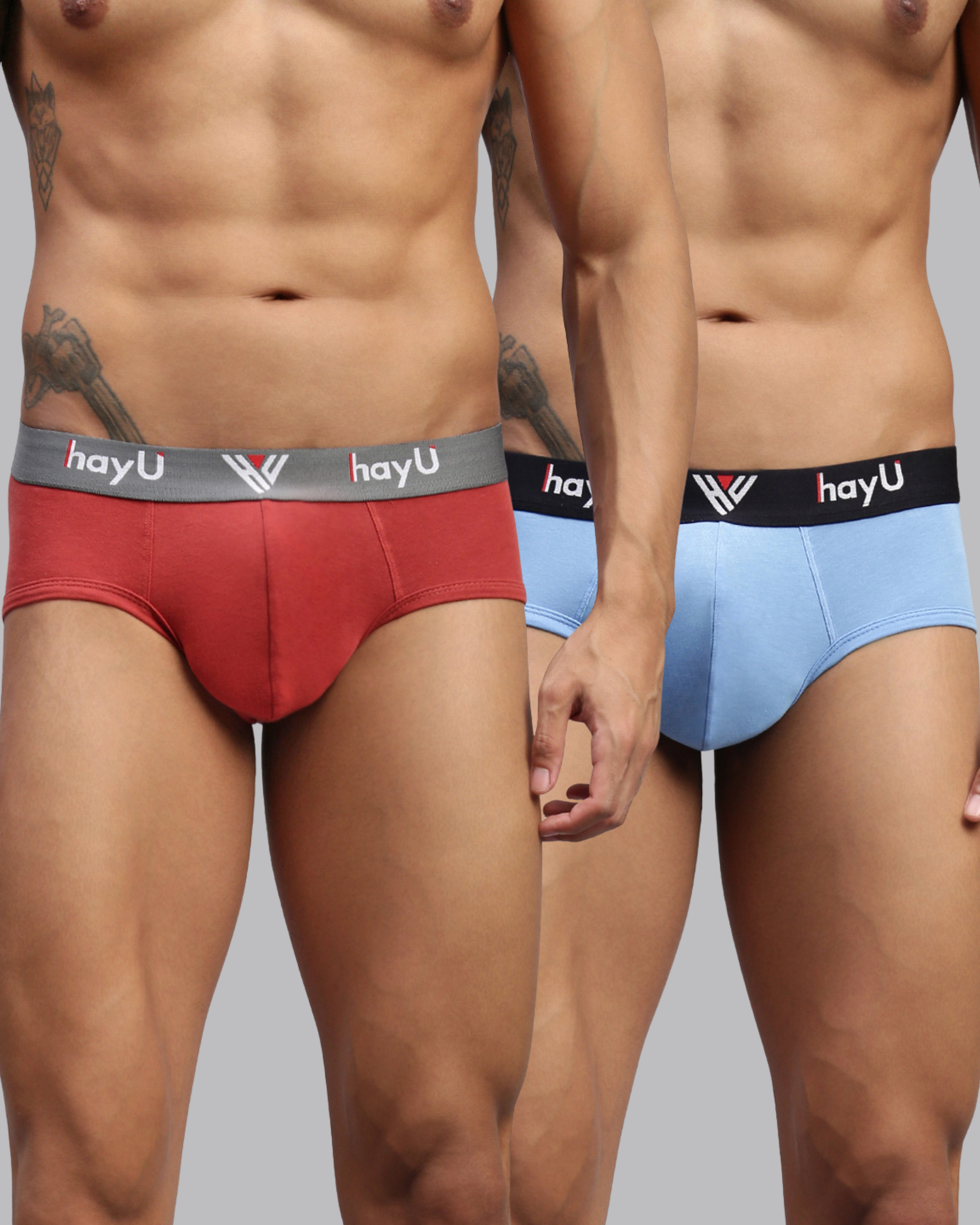 Men Pack of 2 Cotton Elastane Briefs
