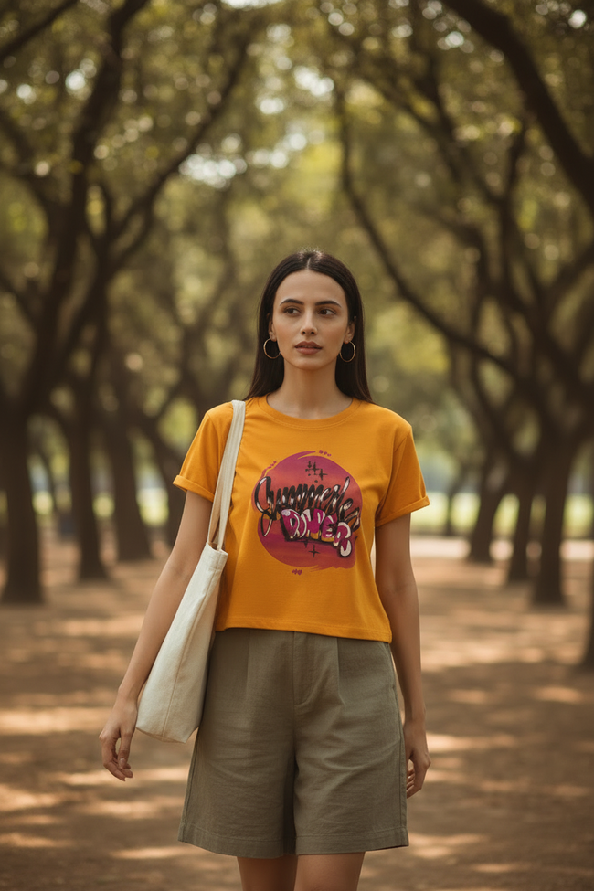 Women Bust Print Casual T-Shirt