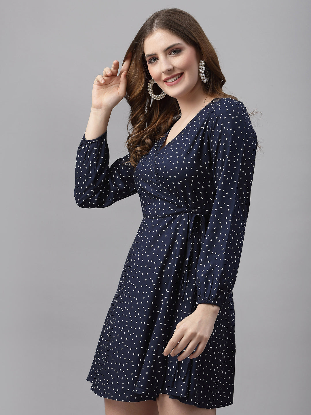 Women Printed Wrap Dress