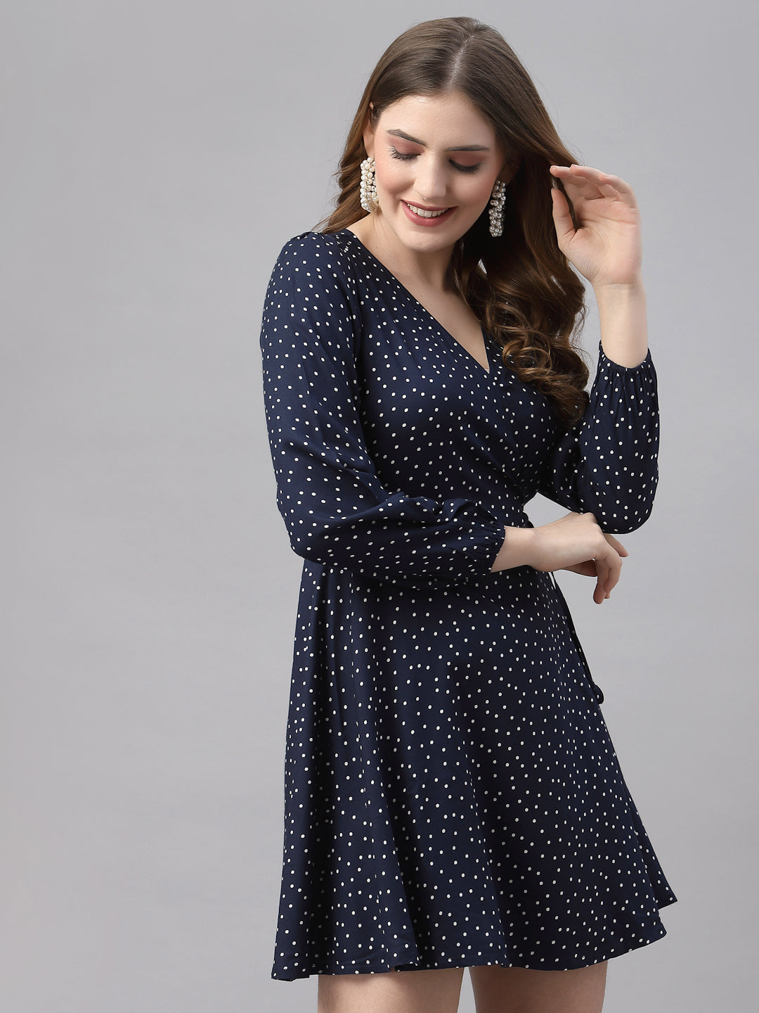 Women Printed Wrap Dress
