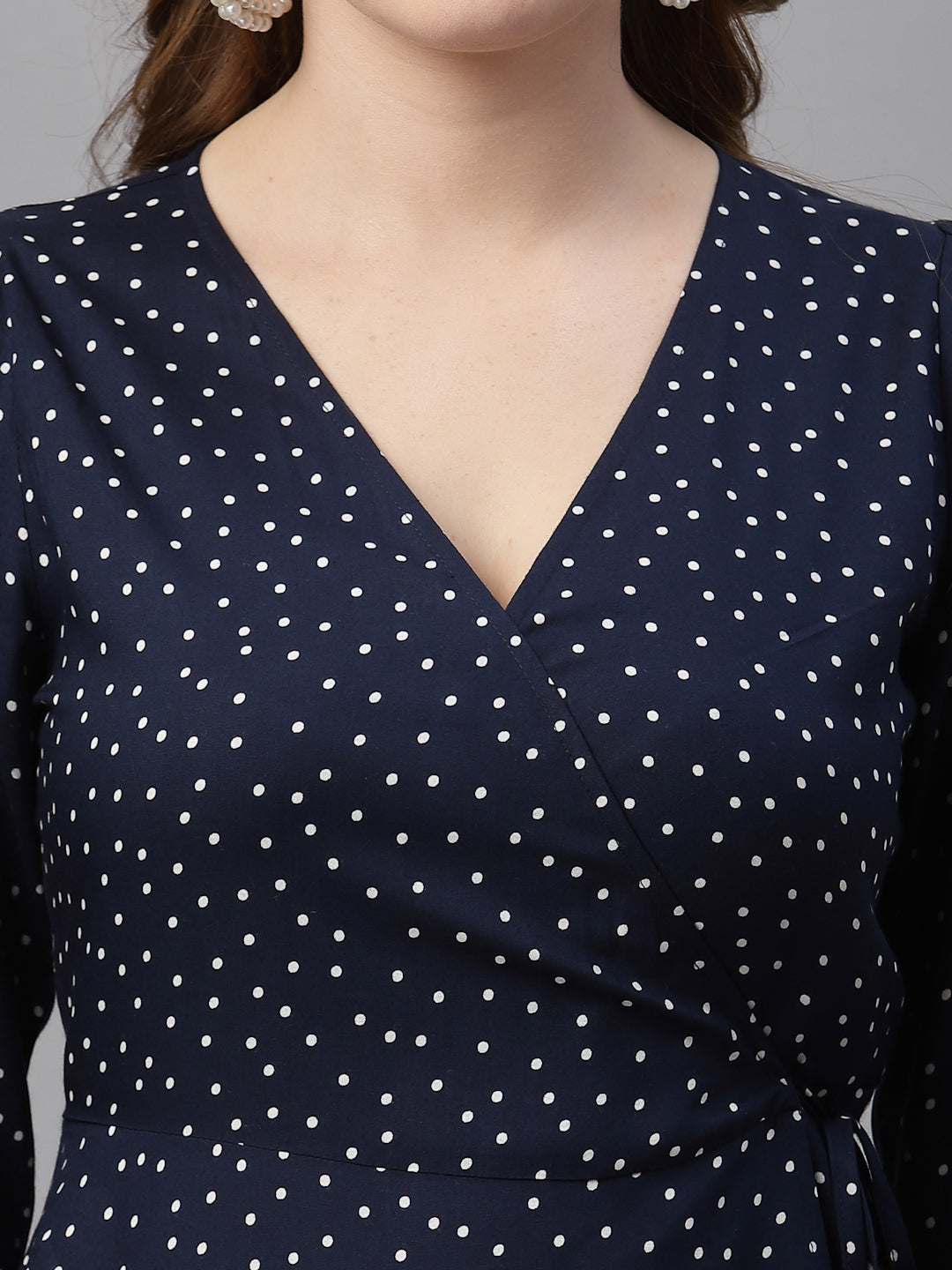 Women Printed Wrap Dress