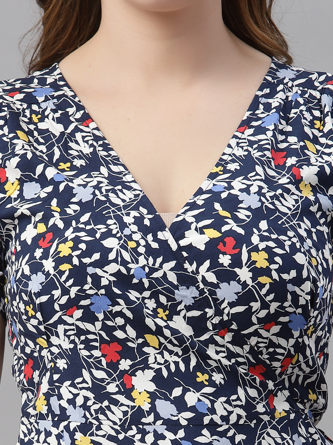 Women Printed Wrap Dress